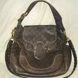 GUCCI Brown Guccissima Leather Pelham Shoulder